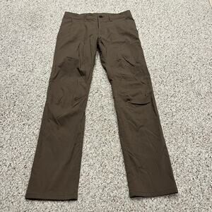 Prana Hendrixton Straight Pants Sz 30x32 Brown Hiking Outdoor Gorpcore Travel